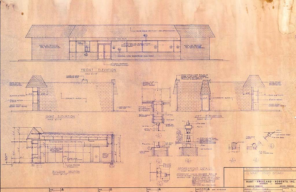 Pictured are the blueprints of our first convenience store built that helped get our family business started.
